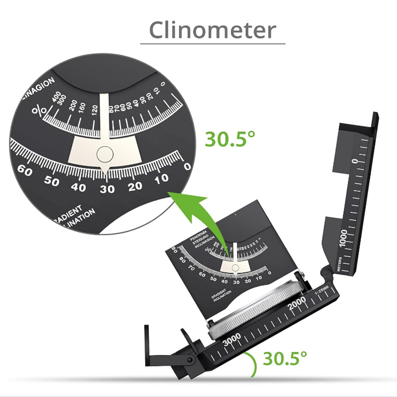 Waterproof Hiking Compass With Clinometer Pocket Survival Navigation Tool 2