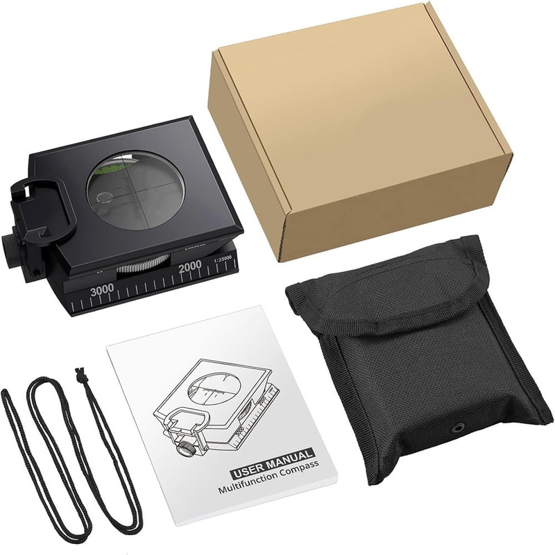Waterproof Hiking Compass With Clinometer Pocket Survival Navigation Tool 5