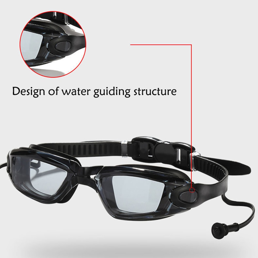 Anti Fog Swimming Goggles With Earplugs UV Protection 1