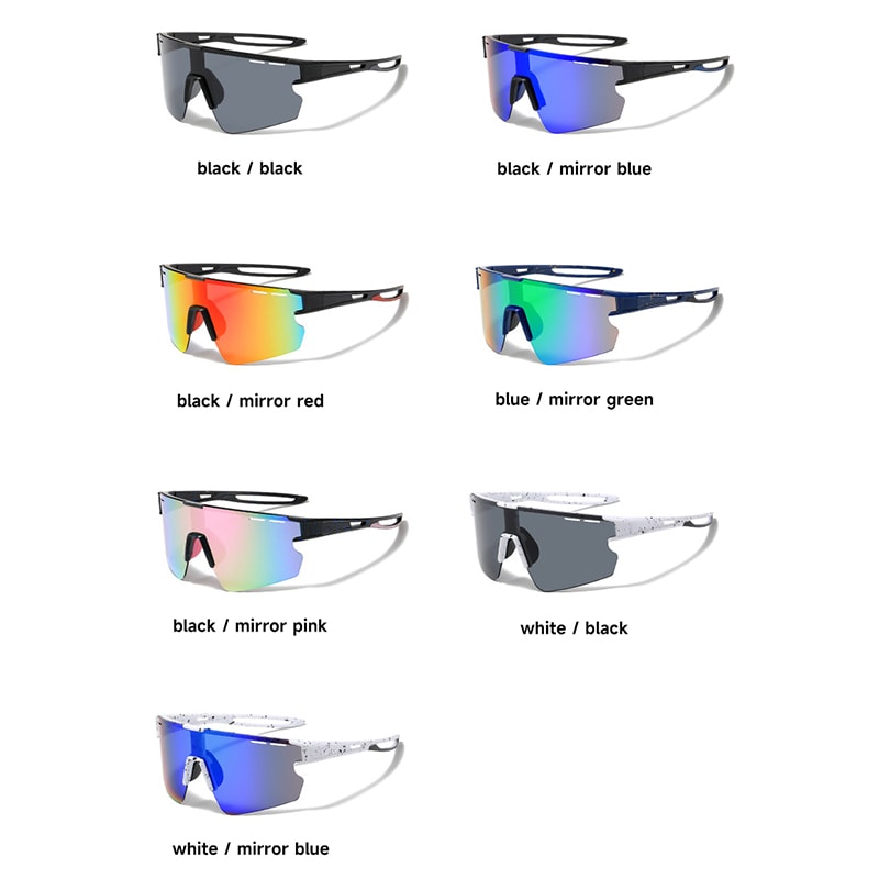 Cycling Sunglasses With Mirrored Lens Lightweight Riding Glasses For Men And Women 4
