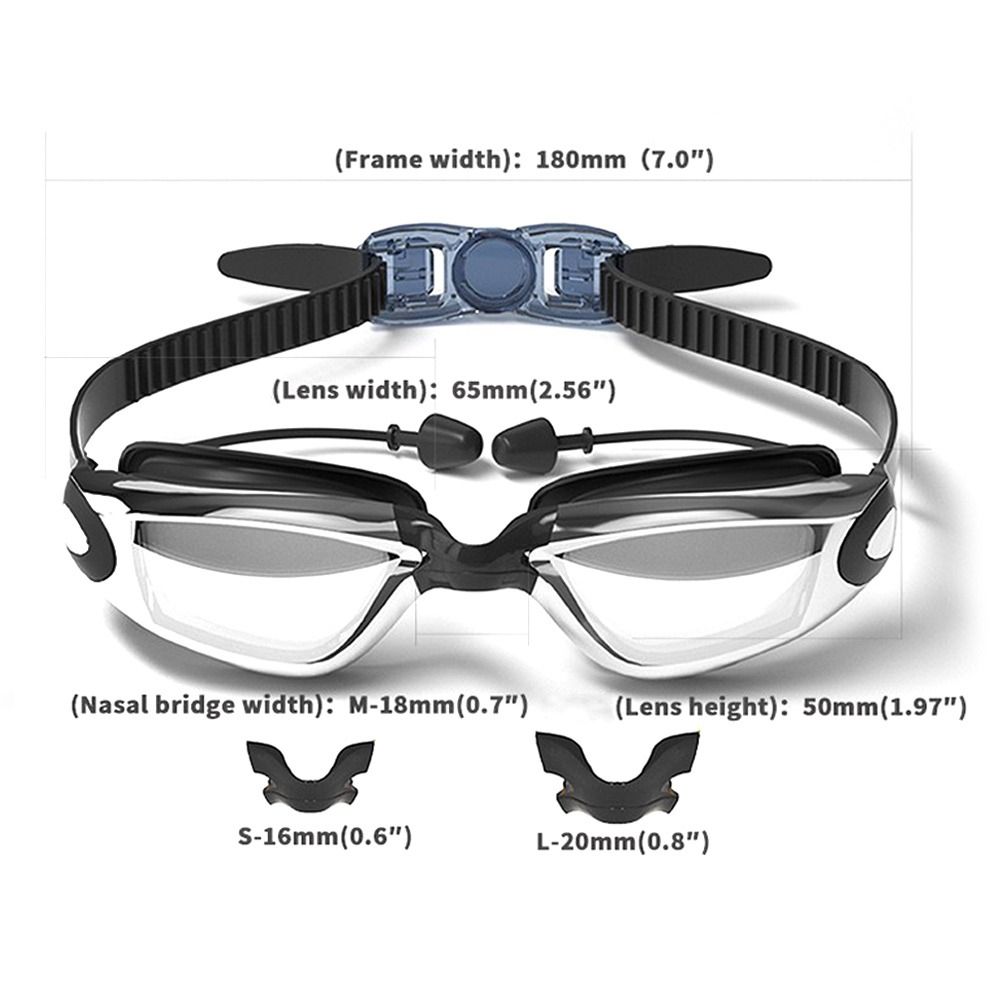 HD Anti Fog Swim Goggles For Adults Waterproof Silicone Adjustable Pool Glasses 1