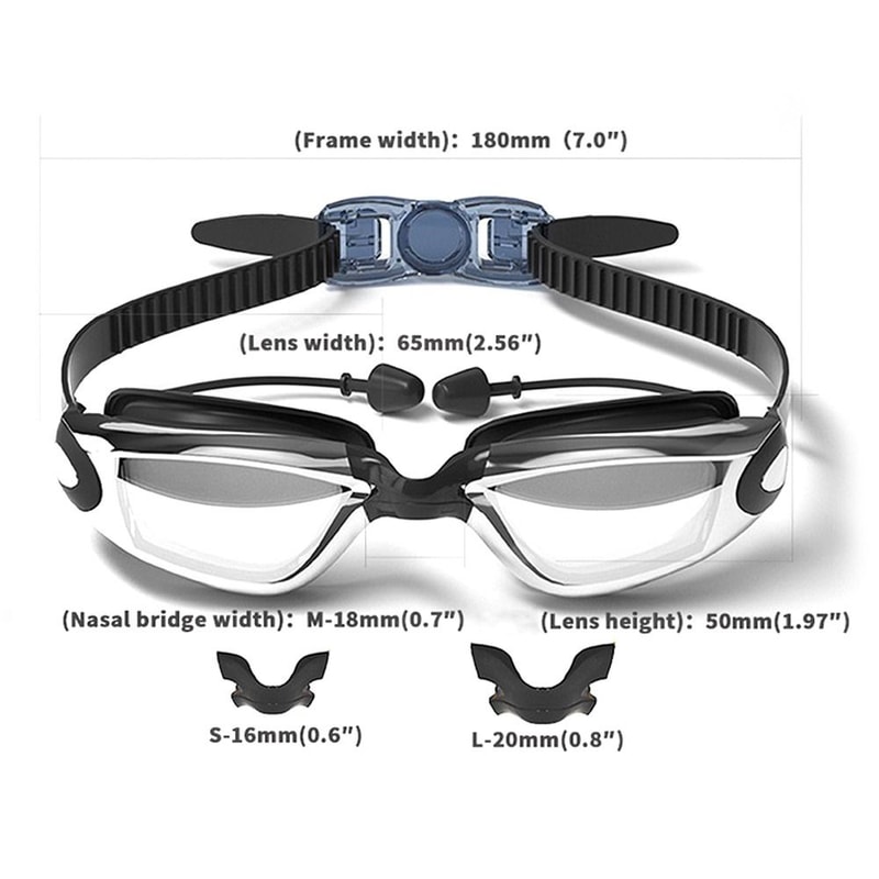 HD Anti Fog Swim Goggles For Adults Waterproof Silicone Adjustable Pool Glasses 1