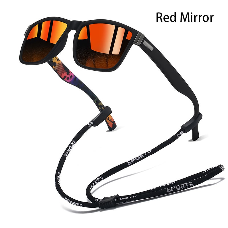 Retro Square Sunglasses With Chain Detail Lightweight Unisex Shades 8