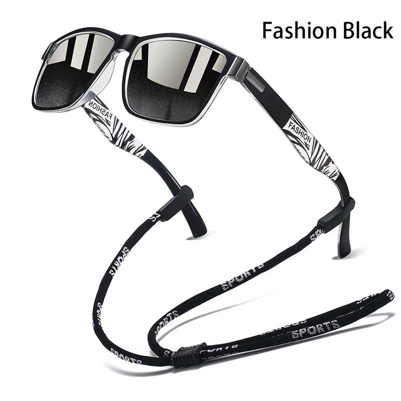 Retro Square Sunglasses With Chain Detail Lightweight Unisex Shades 5