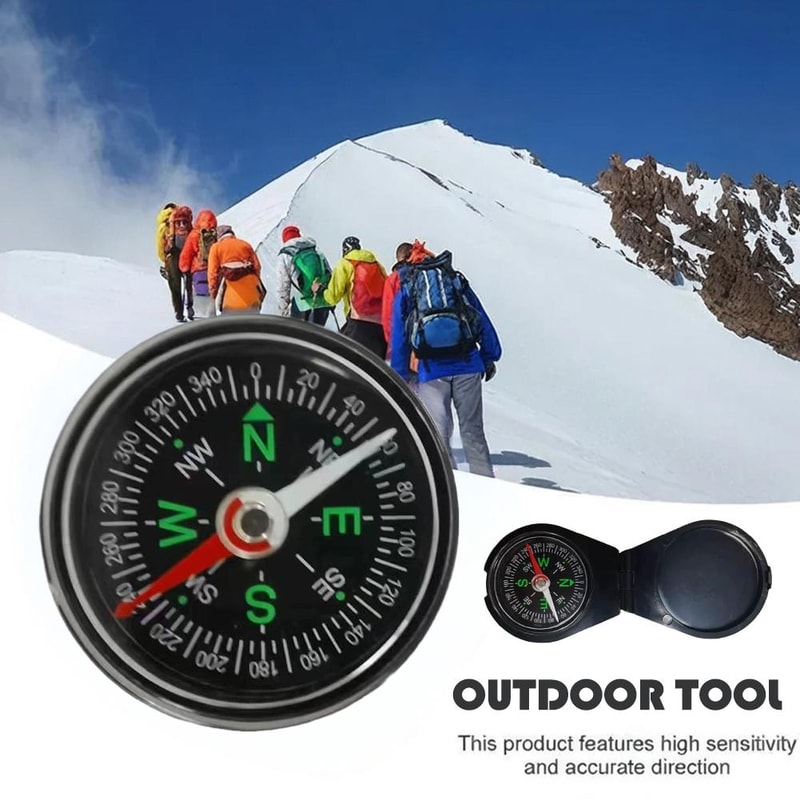Vintage Pocket Compass for Hiking and Camping Portable Zinc Alloy Navigation Compass