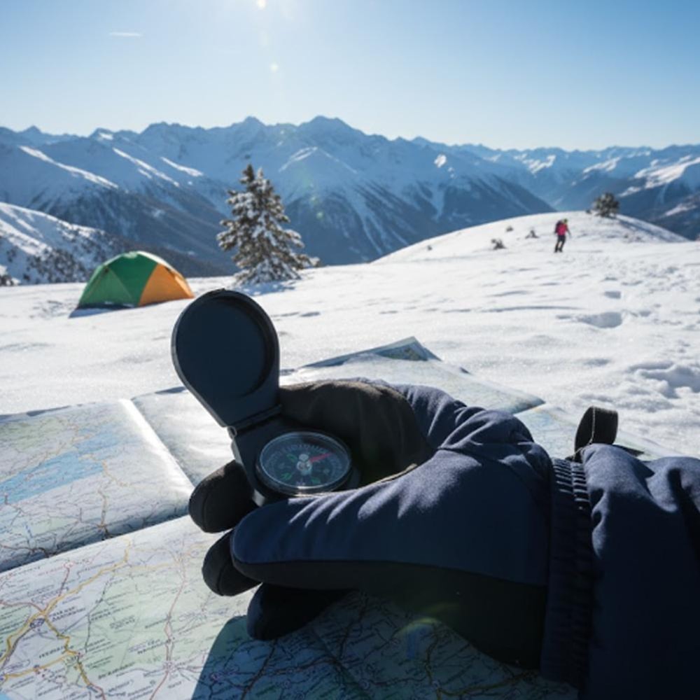 Vintage Pocket Compass for Hiking and Camping Portable Zinc Alloy Navigation Compass