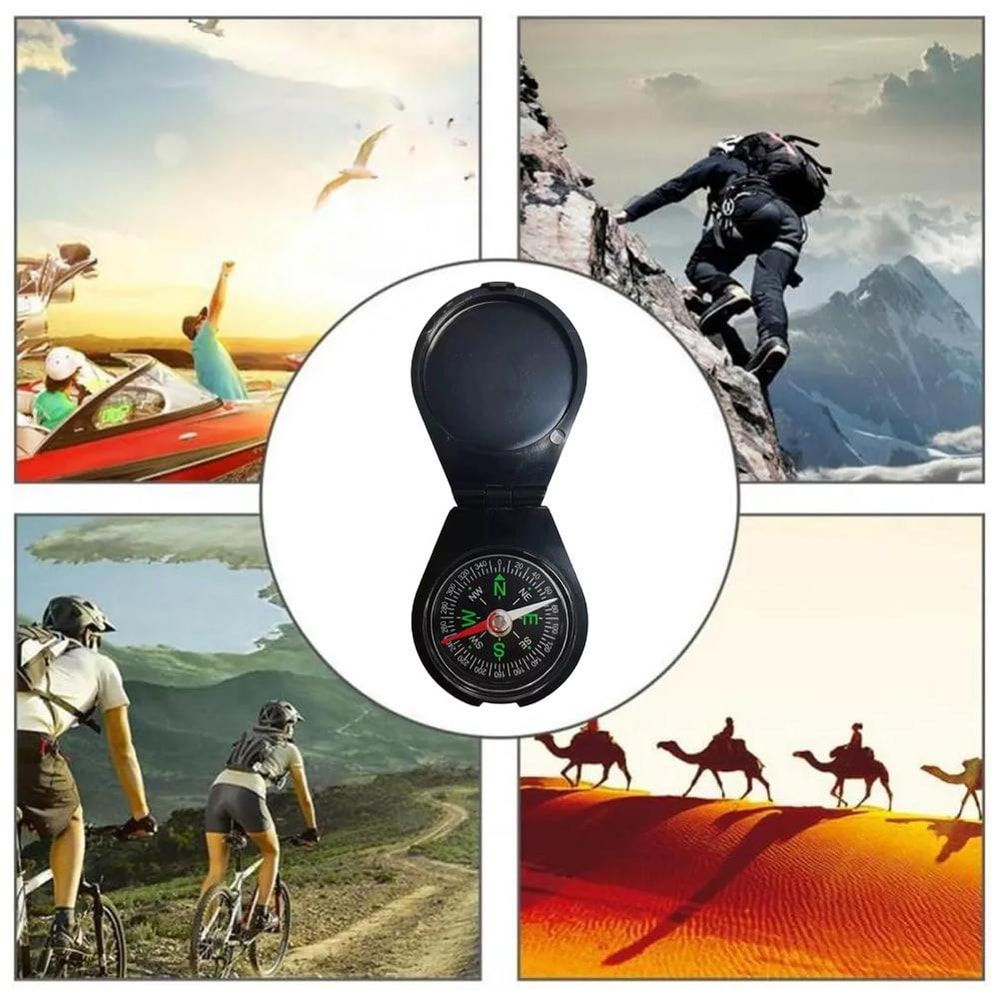 Vintage Pocket Compass for Hiking and Camping Portable Zinc Alloy Navigation Compass