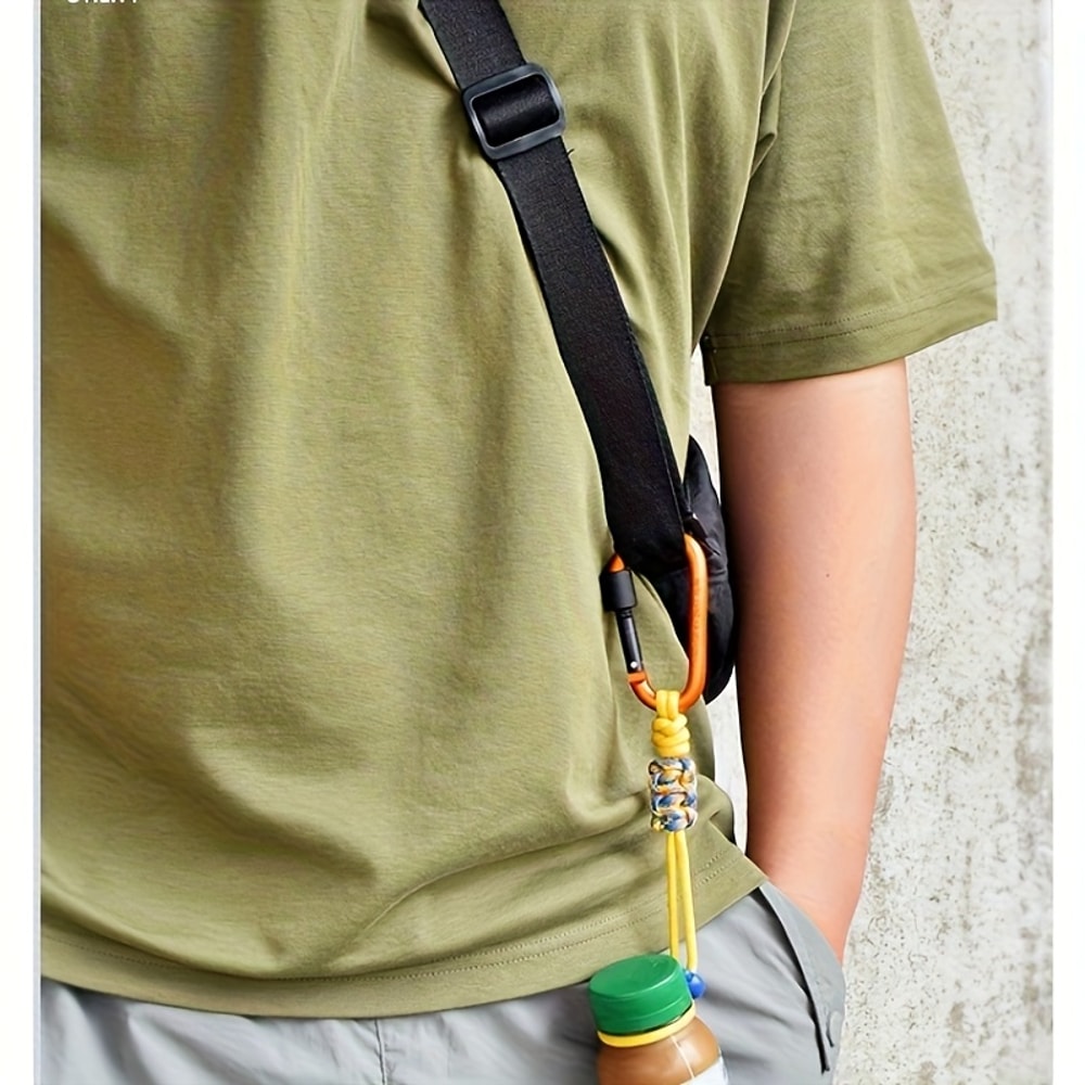 TrailClip Paracord Water Bottle Holder With Carabiner For Hiking Backpacks 2