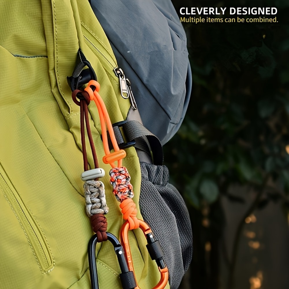 TrailClip Paracord Water Bottle Holder With Carabiner For Hiking Backpacks 3