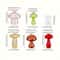 Cute Mushroom Glass Vase Hydroponic Planter for Plant Cuttings and Floral Decor