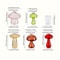 Cute Mushroom Glass Vase Hydroponic Planter for Plant Cuttings and Floral Decor