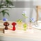 Colorful Mushroom Glass Vase for Flowers and Cuttings Mini Bud Vase Decor