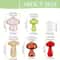 Colorful Mushroom Glass Vase for Flowers and Cuttings Mini Bud Vase Decor