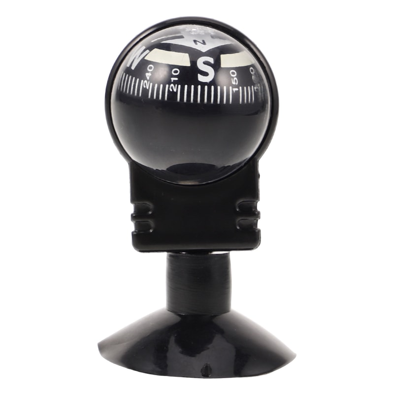 Foldable Car Dashboard Compass with Suction Cup Rotating Ball for Car Boat RV