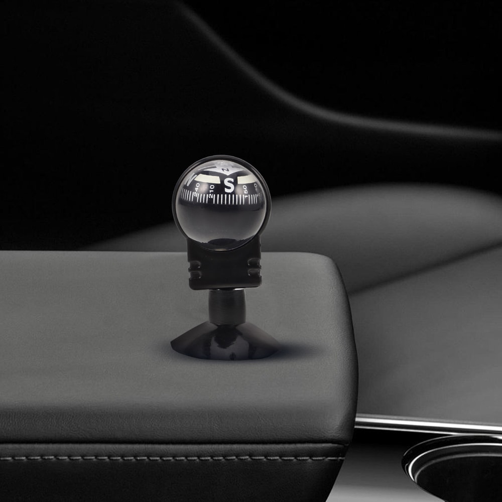 Foldable Car Dashboard Compass with Suction Cup Rotating Ball for Car Boat RV