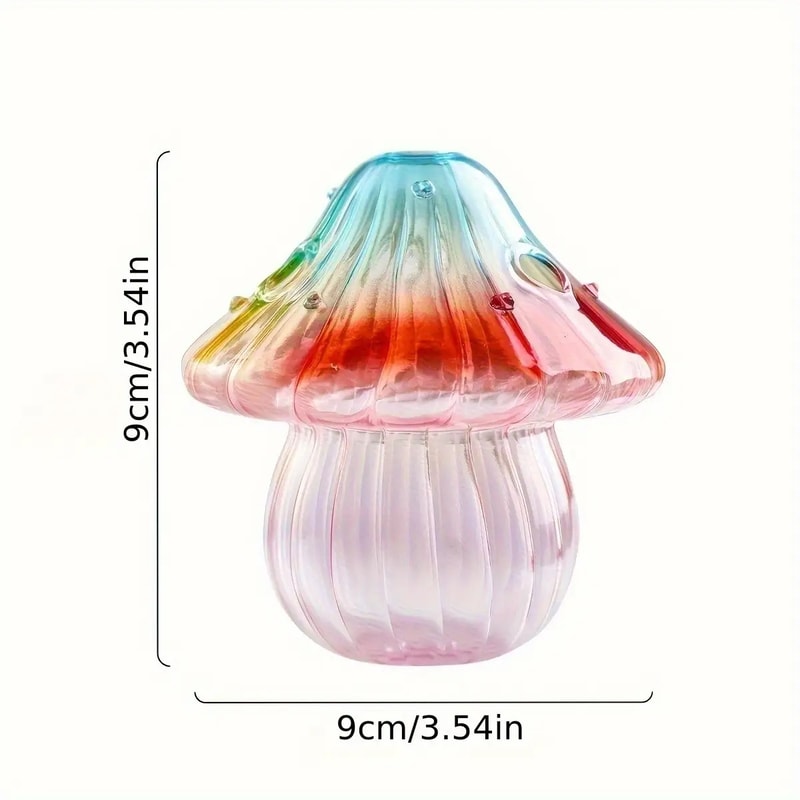 Handcrafted Glass Mushroom Vase Hydroponic Planter For Boho Home Decor 4