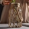 Vintage Hemp Rope Hanging Glass Vase Hand Braided Tabletop Hydroponic Decorative Planter 3