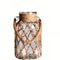 Vintage Hemp Rope Hanging Glass Vase Hand Braided Tabletop Hydroponic Decorative Planter 4