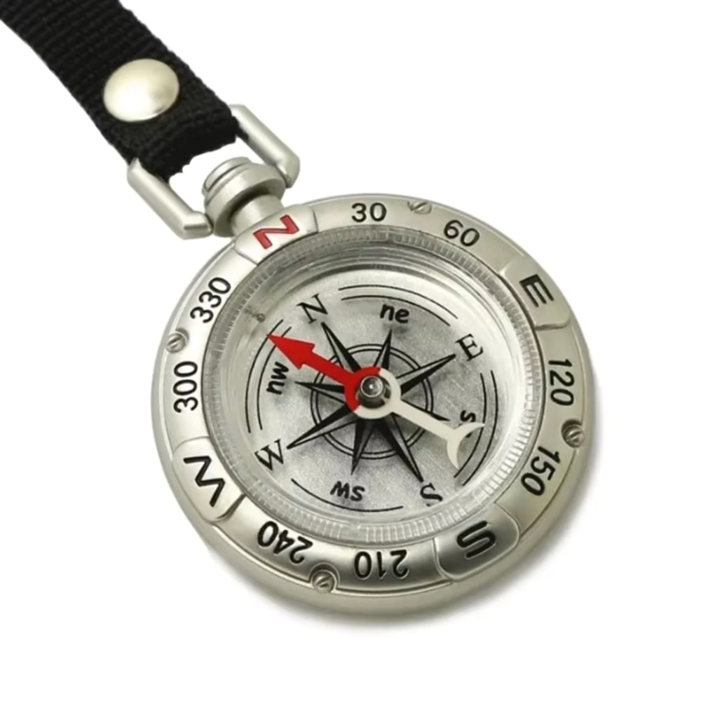 Mini Compass with Lanyard Key Chain Portable, Multifunctional Survival Compass for Outdoor Adventures, Hiking & Travel