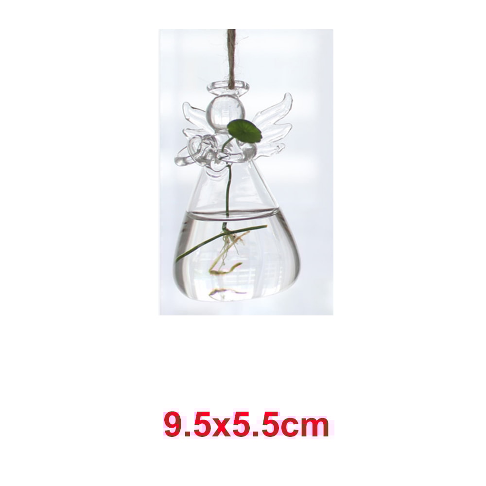 Angel Glass Vase Hanging Hydroponic Vase For Flowers And Plant Cuttings 6