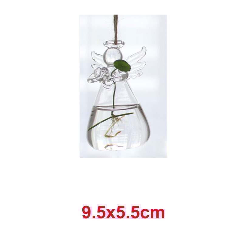 Angel Glass Vase Hanging Hydroponic Vase For Flowers And Plant Cuttings 6