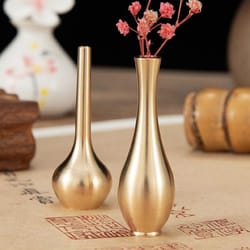 mini copper vase retro brass flower bottle for elegant home decor