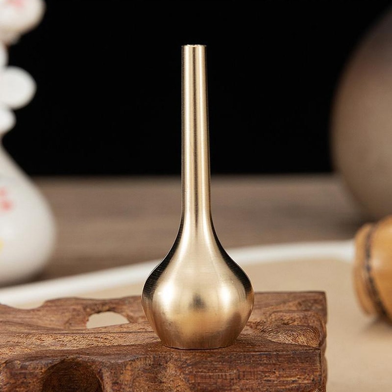 Mini Copper Vase Retro Brass Flower Bottle For Elegant Home Decor 3