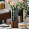 Hydroponic Plant Vase with Wooden Stand Modern Tabletop Plant Decor