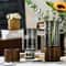 Hydroponic Plant Vase with Wooden Stand Modern Tabletop Plant Decor