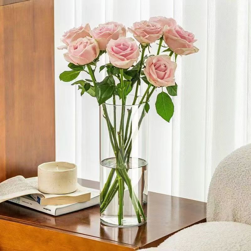 Clear Acrylic Cylinder Vase For Wedding Centerpieces And Hydroponic Flowers 3