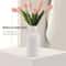 White Donut Vase for Pampas Grass Modern Minimalist Ceramic Decor