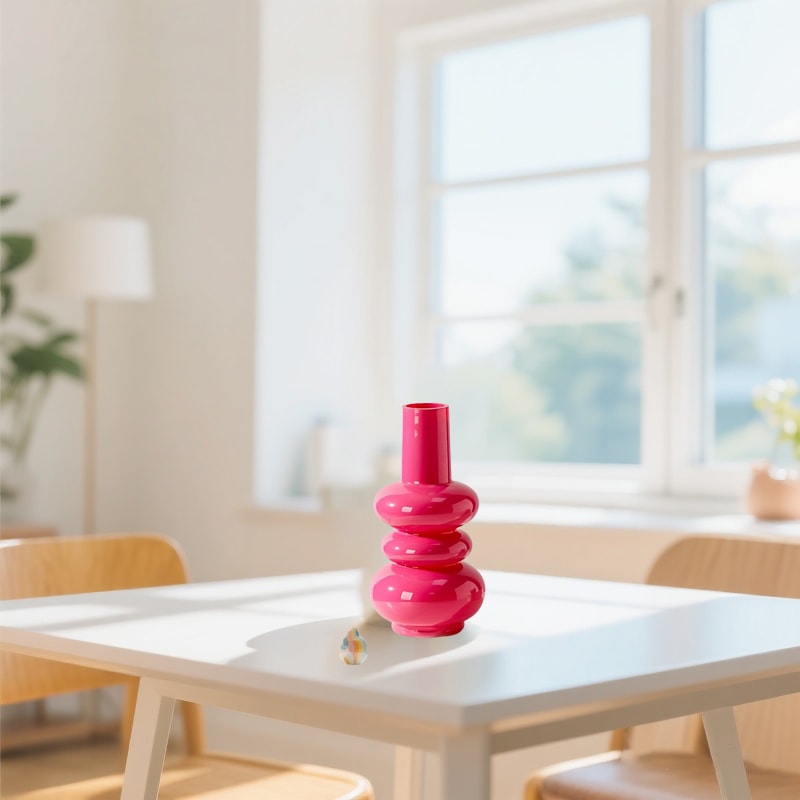 Blush Boho Pink Glass Vase For Flowers Hydroponic Bud Vase Vintage Home Decor 7