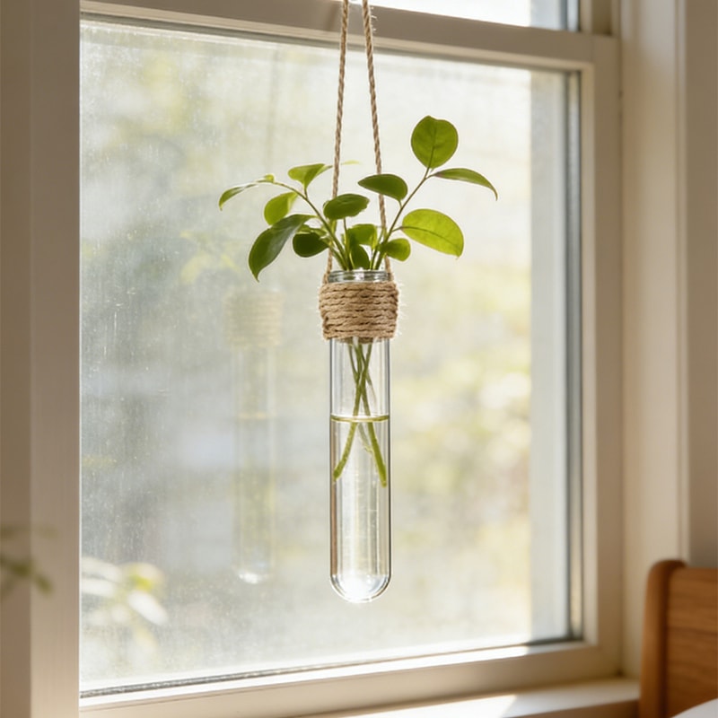 Wall Mounted Propagation Station Test Tube Vase For Hydroponic Plants 2