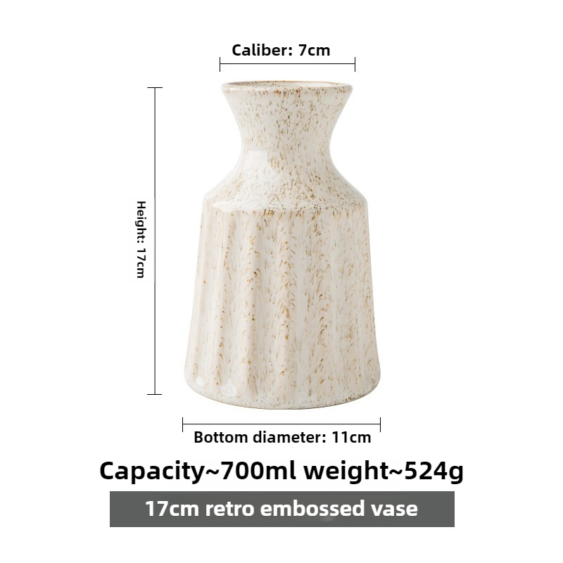 Vintage Ceramic Vase For Dried Flowers Rustic Farmhouse Living Room Decor 3