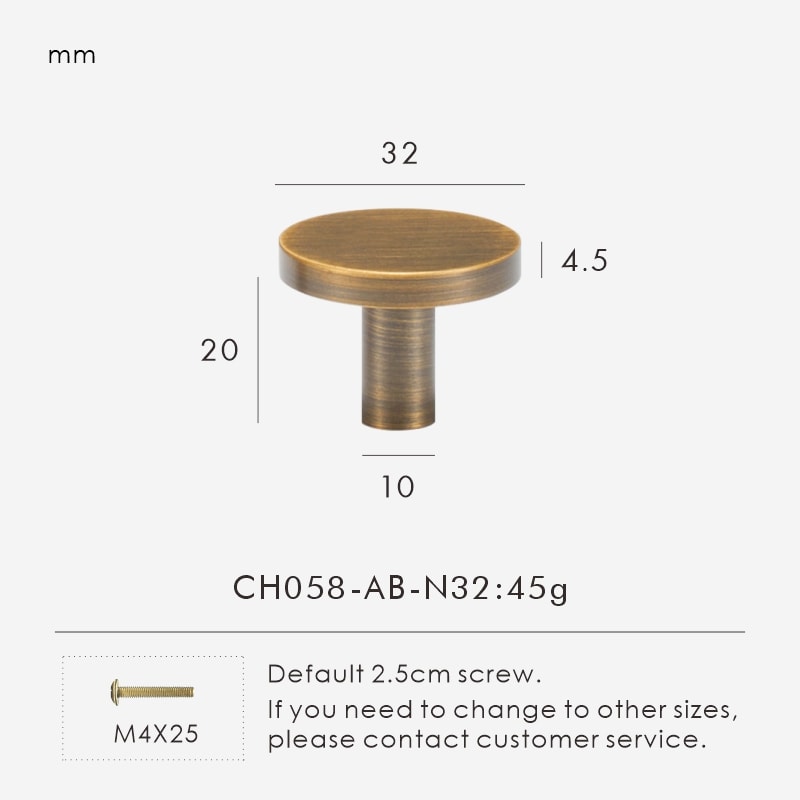 Nurlin Solid Brass Plain Modern Style Antique Bronze Cabinet Wardrobe Drawer Knobs Furniture Handle 8