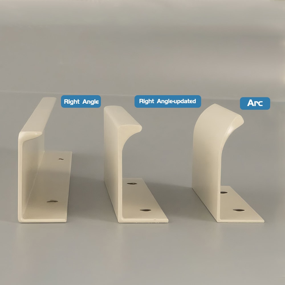 Curved Hidden Cabinet Handle Aluminum Finger Edge Pull for Kitchen Cabinets, Wardrobes and Drawers