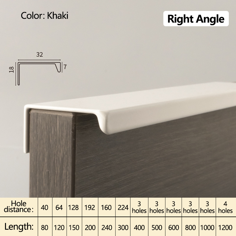 Curved Hidden Cabinet Handle Aluminum Finger Edge Pull for Kitchen Cabinets, Wardrobes and Drawers