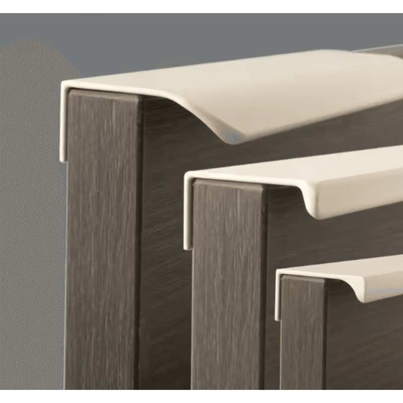 Curved Hidden Cabinet Handle Aluminum Finger Edge Pull For Kitchen Cabinets Wardrobes And Drawers 0