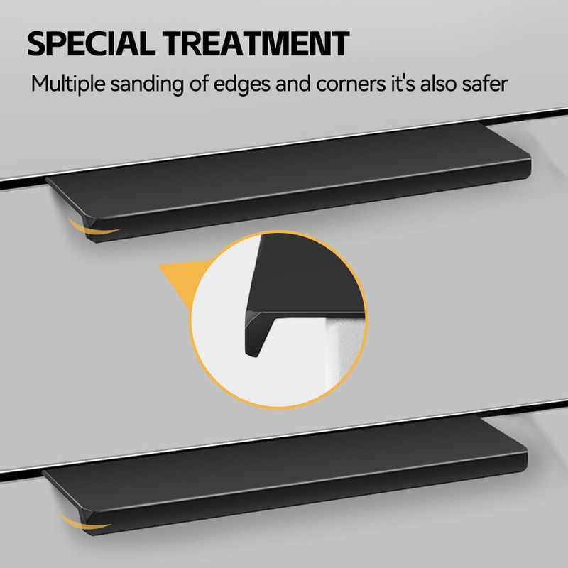 Modern Hidden Cabinet Handles Aluminum Alloy Drawer Pulls For Kitchen Cabinets And Wardrobes 1