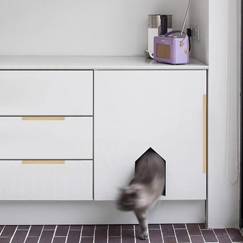 Modern Hidden Cabinet Handles Aluminum Alloy Drawer Pulls For Kitchen Cabinets And Wardrobes 4