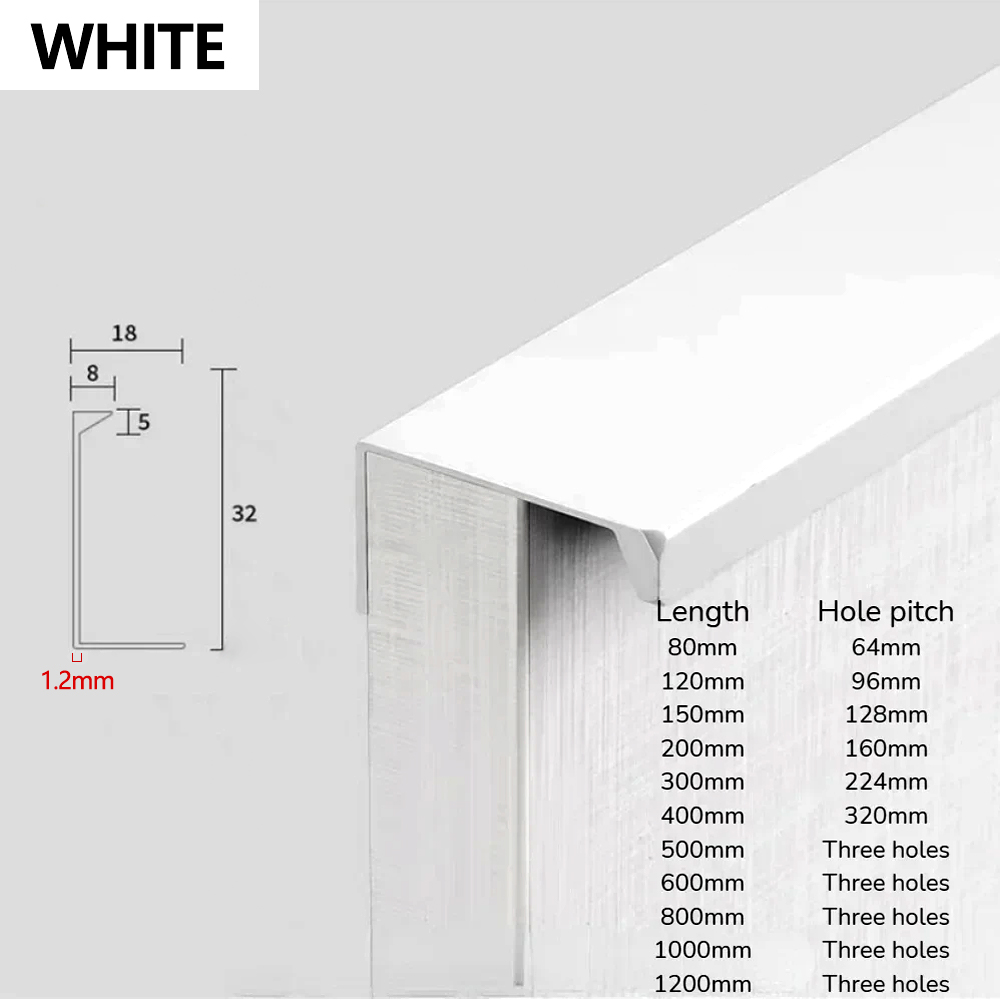 Modern Hidden Cabinet Handles Aluminum Alloy Drawer Pulls For Kitchen Cabinets And Wardrobes 7