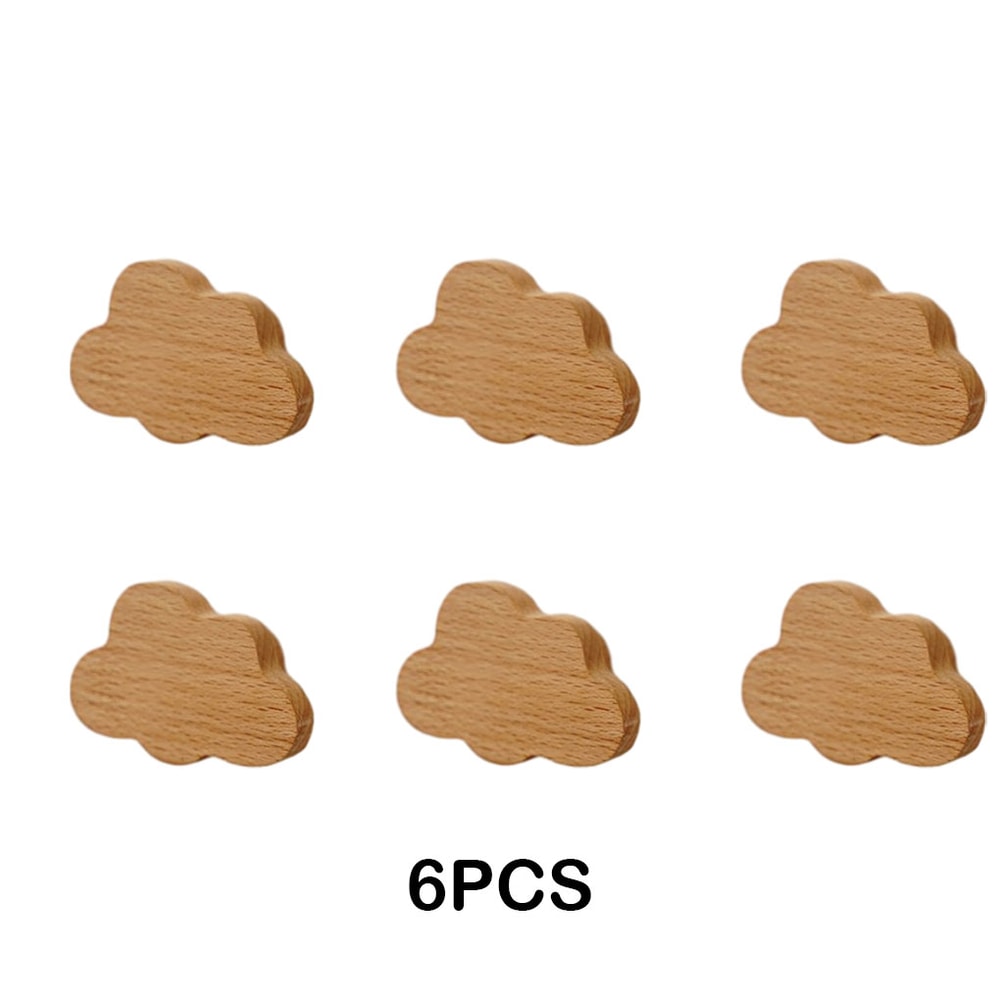 Cloud And Star Wooden Drawer Knobs For Kids Dresser And Nursery Cabinets 4