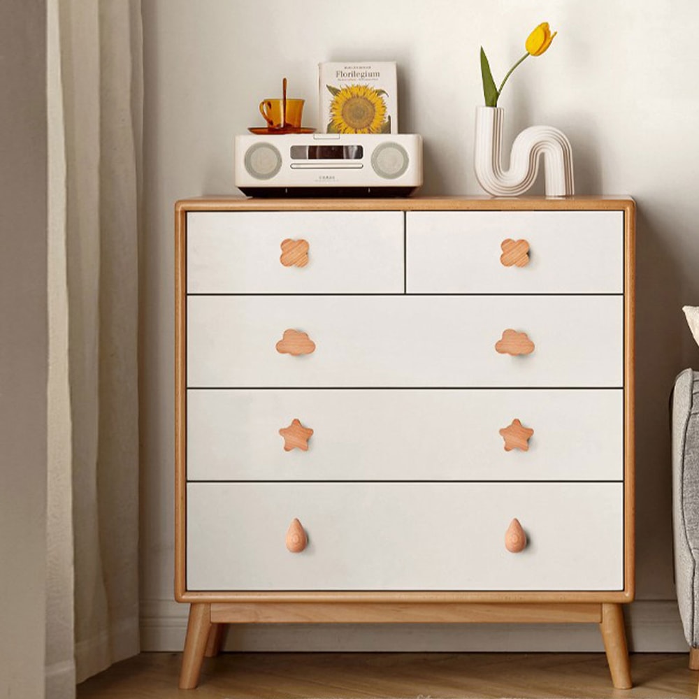 Cloud And Star Wooden Drawer Knobs For Kids Dresser And Nursery Cabinets 1