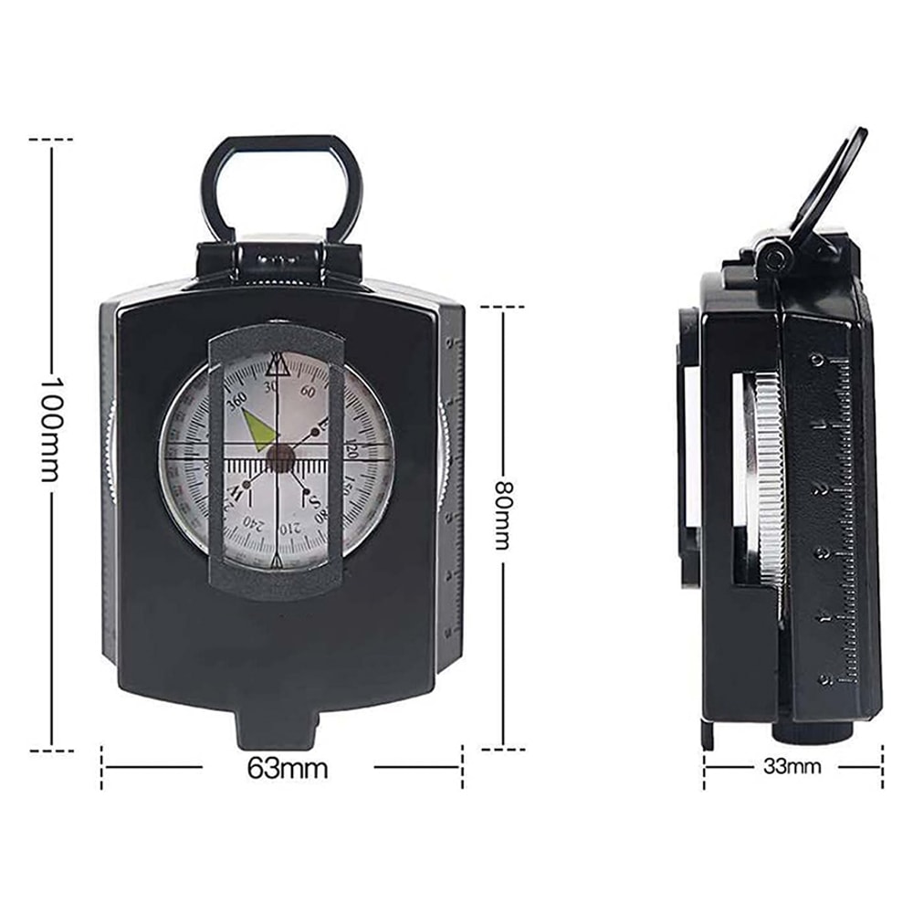 Military Compass Lensatic Survival Compass With Pouch For Hiking And Orienteering 3
