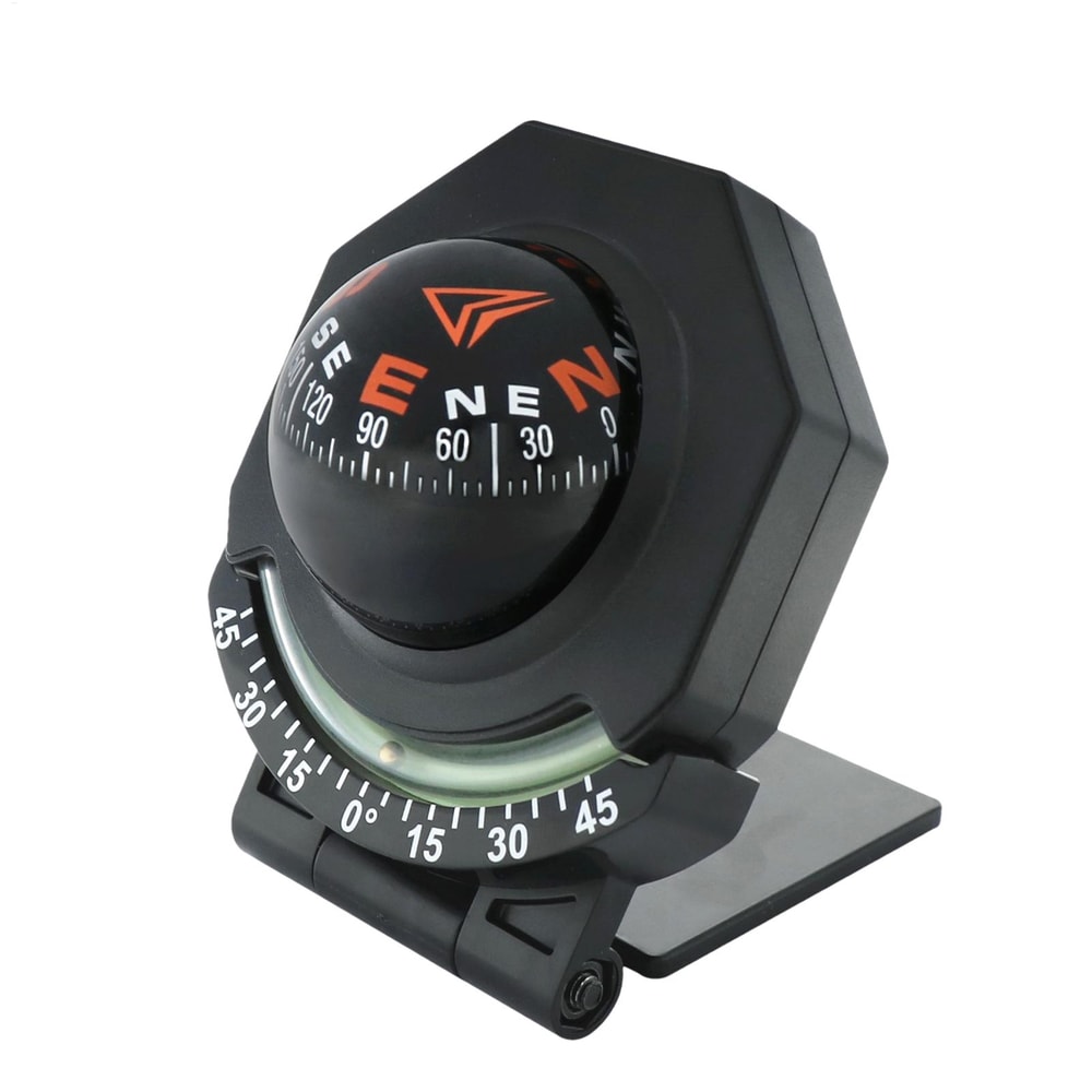 Adjustable Boat Compass with Inclinometer Dashboard Mount for Car and Marine Use