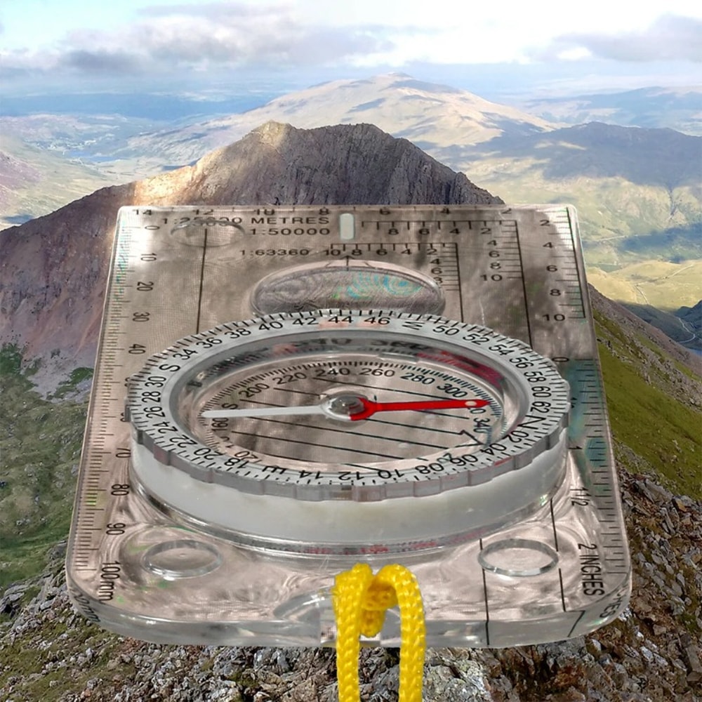 Baseplate Orienteering Compass with Map Ruler for Hiking Survival and Navigation