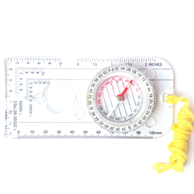Baseplate Orienteering Compass with Map Ruler for Hiking Survival and Navigation