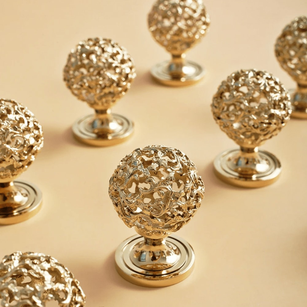 Polished Ball Cabinet Knob Zinc Alloy Round Drawer Pull 0