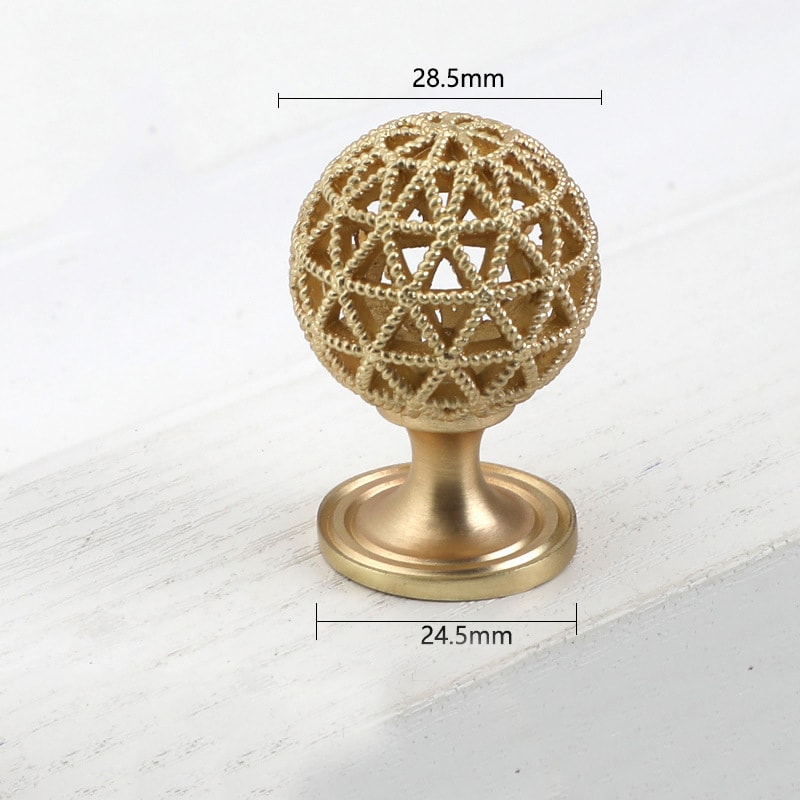 Polished Ball Cabinet Knob Zinc Alloy Round Drawer Pull 9
