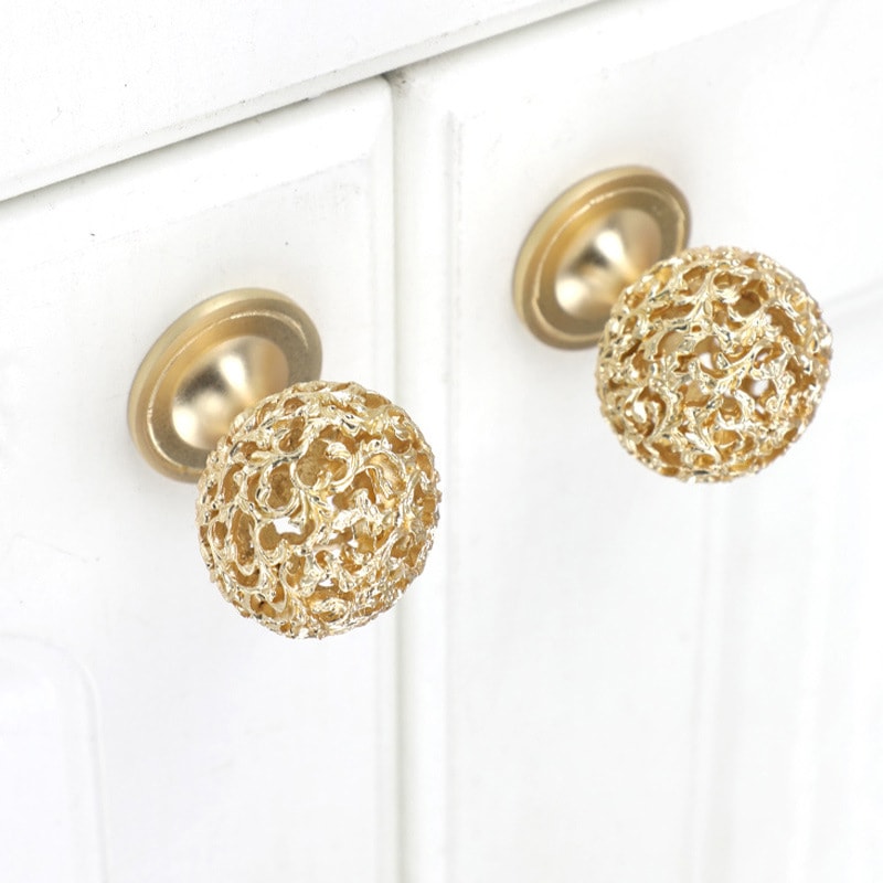 Polished Ball Cabinet Knob Zinc Alloy Round Drawer Pull 5